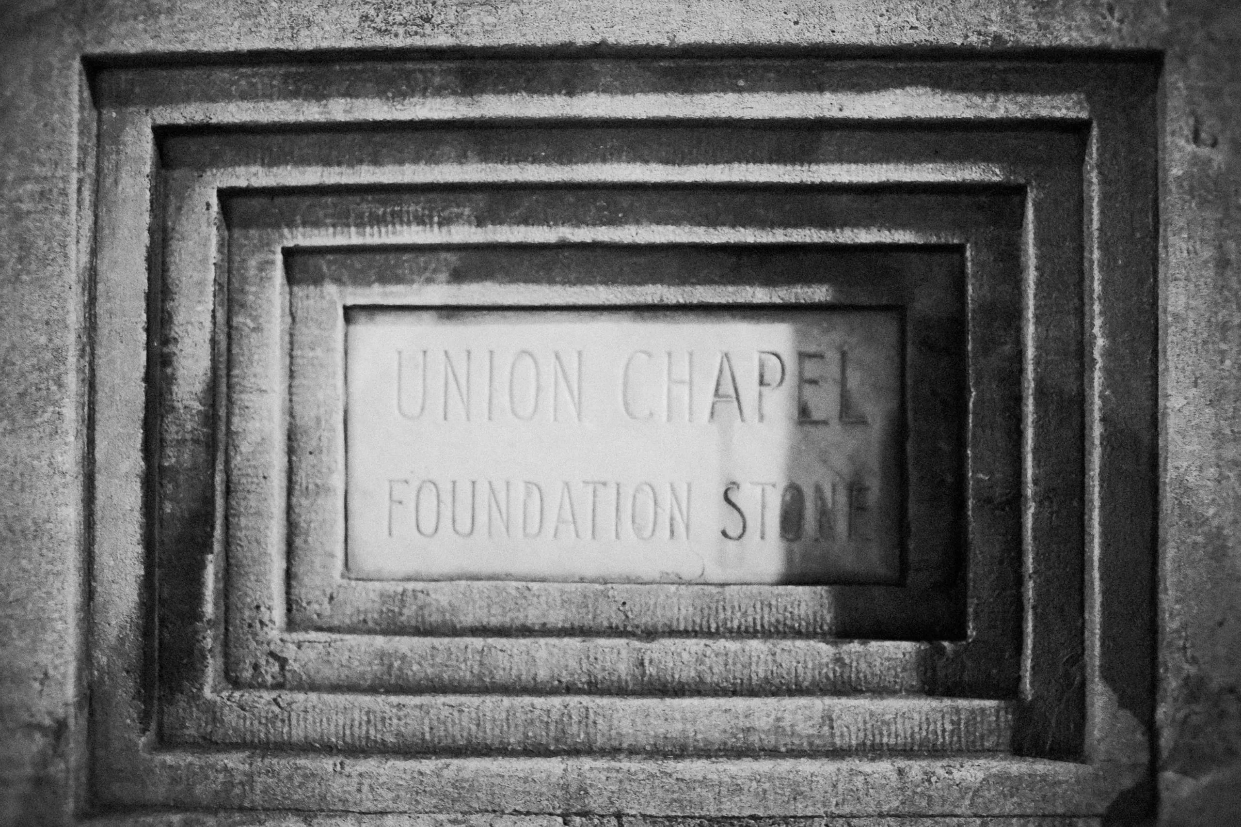 The Union Chapel foundation stone, Islington