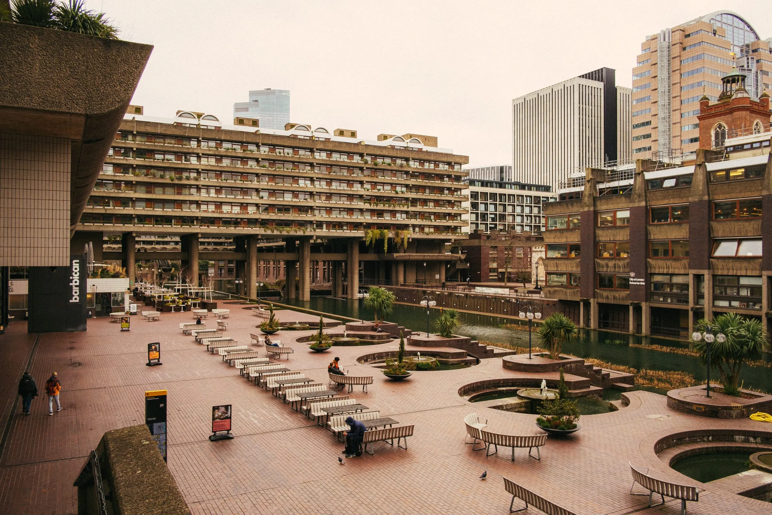 View of Lakeside terrace, Barbican