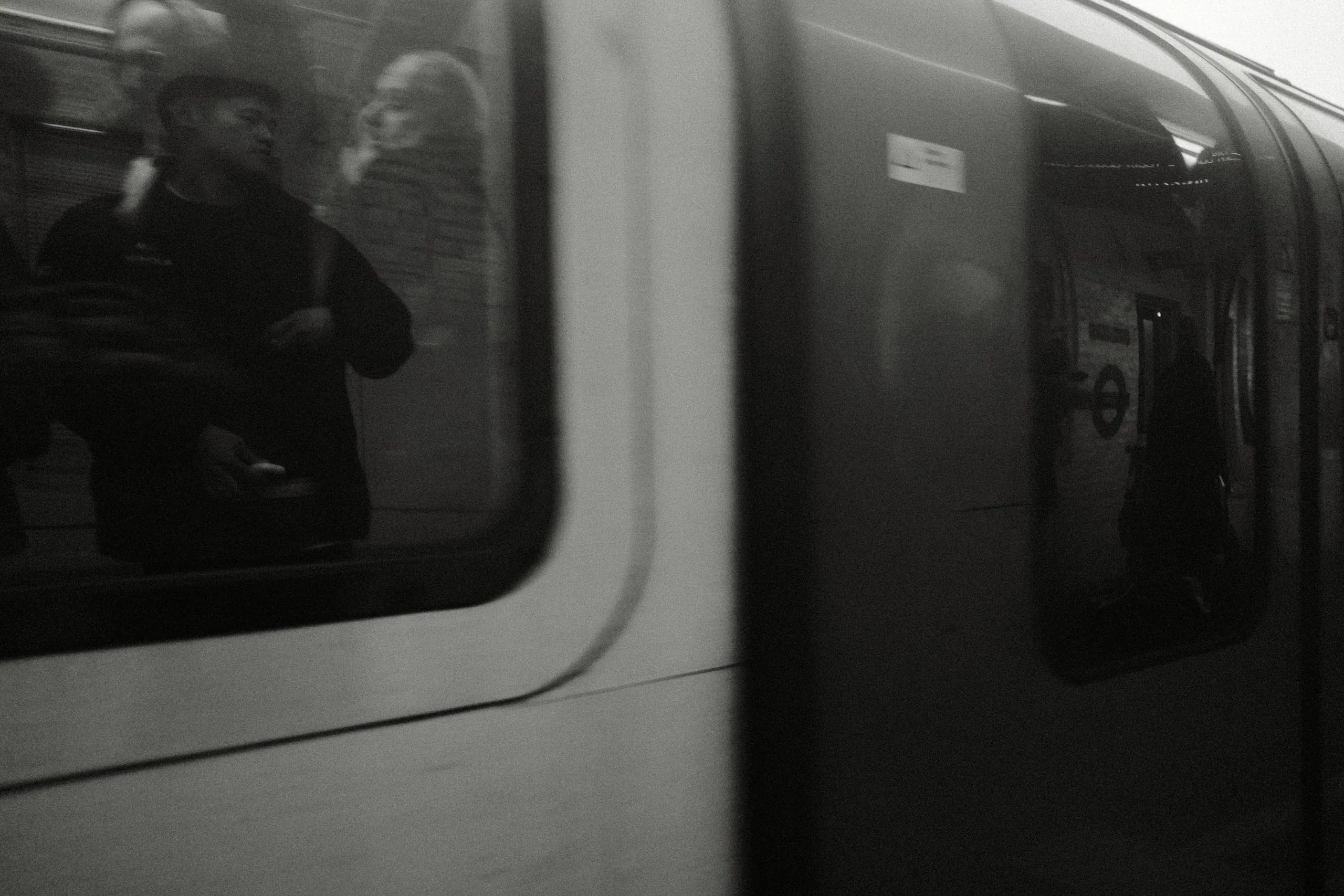 Bo waits for the central line, Leyton station