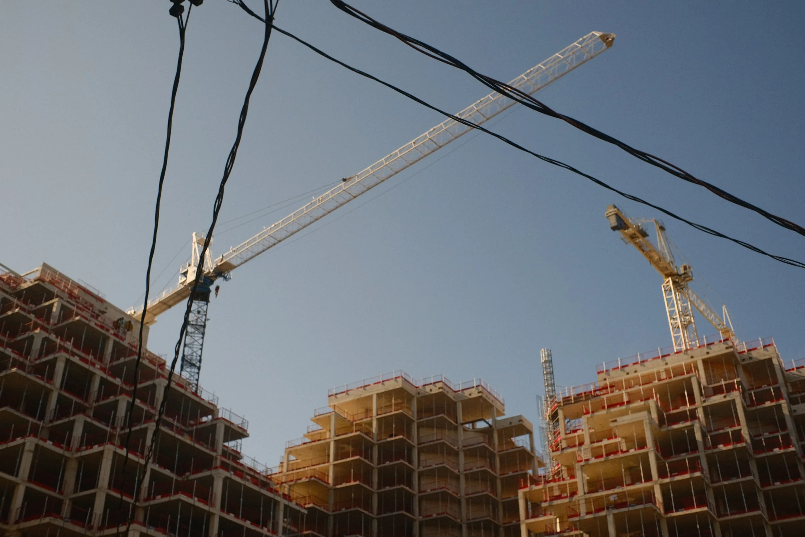 Construction of apartment blocks, Downtown