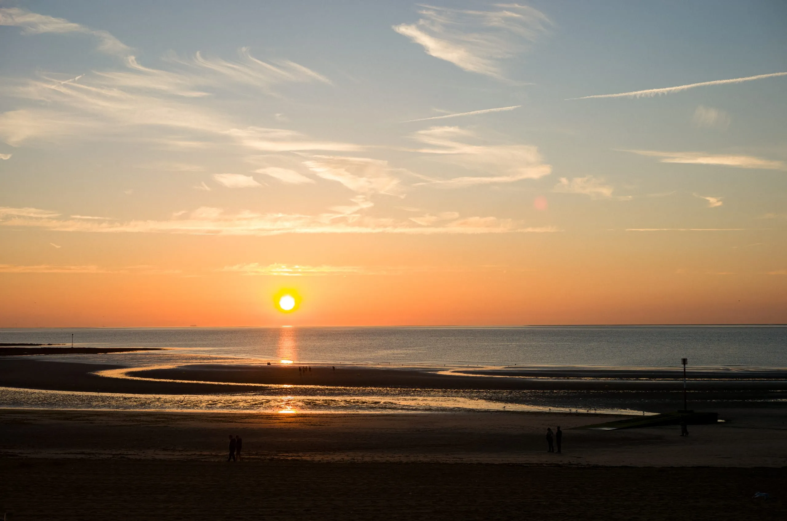 Sunset over the beach
