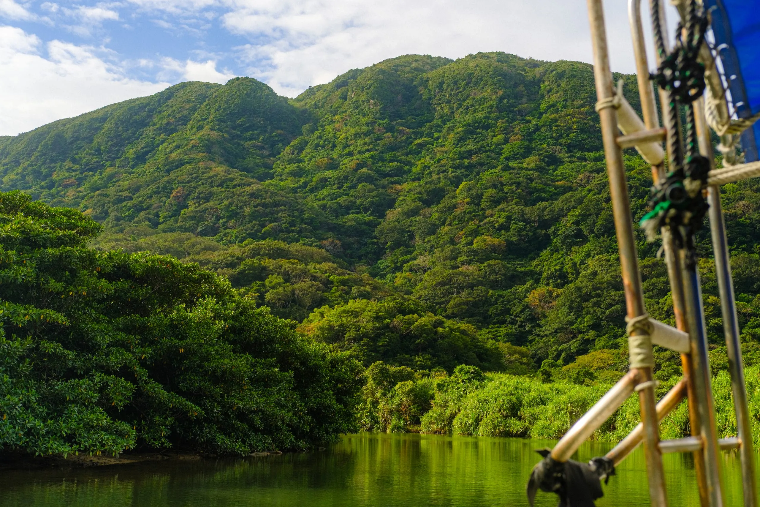 View of the hills from the mouth of Nakara River