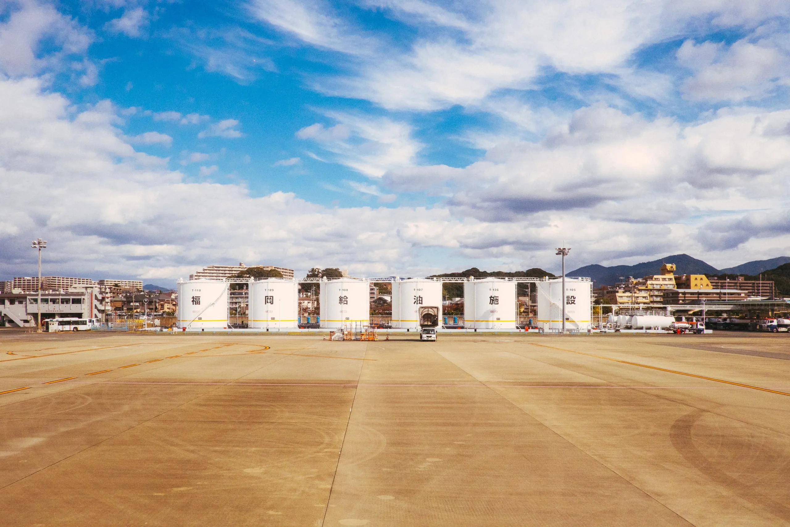 Fuel tanks at Fukuoka airport