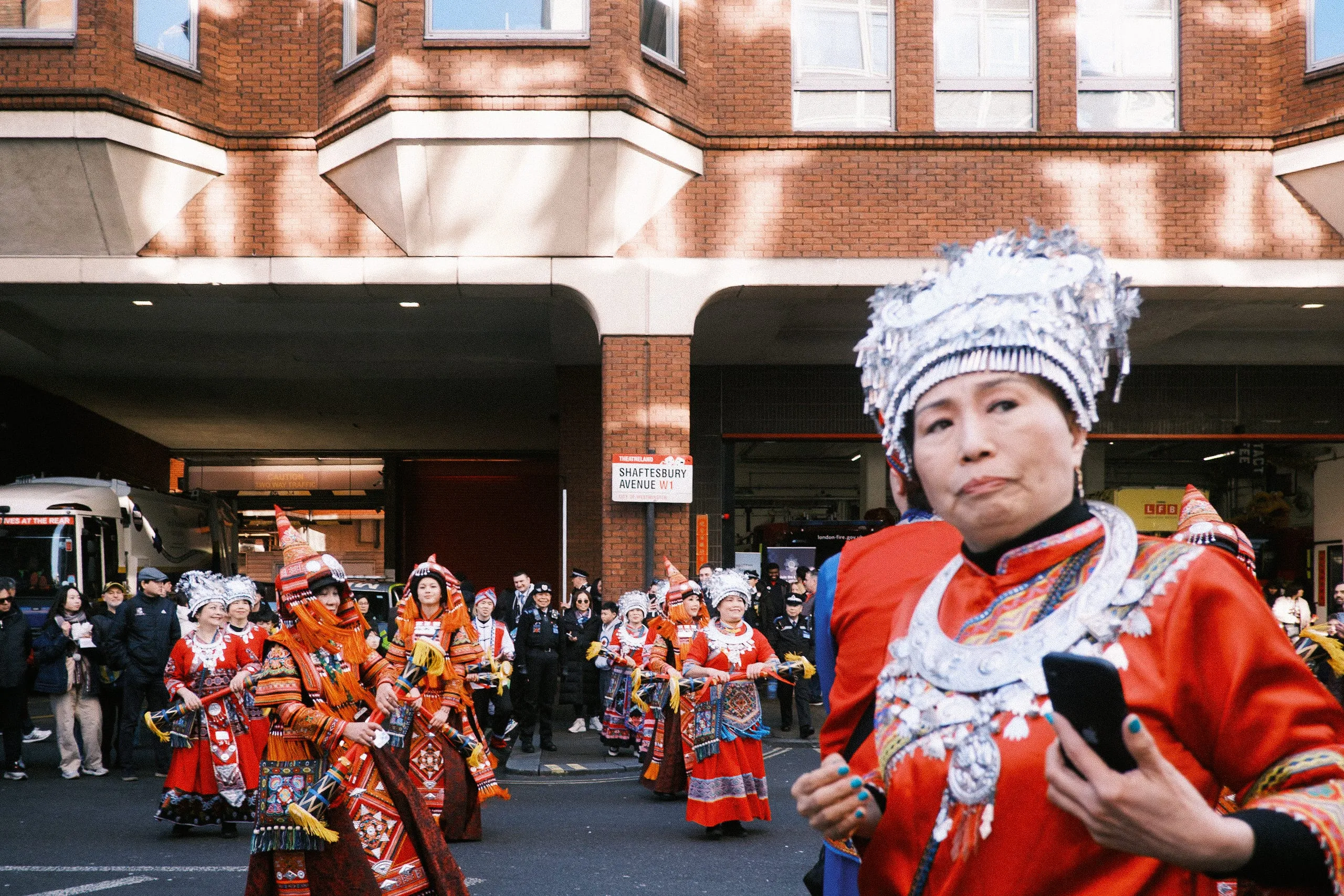 Traditional dance on Lunar new year, Chinatown