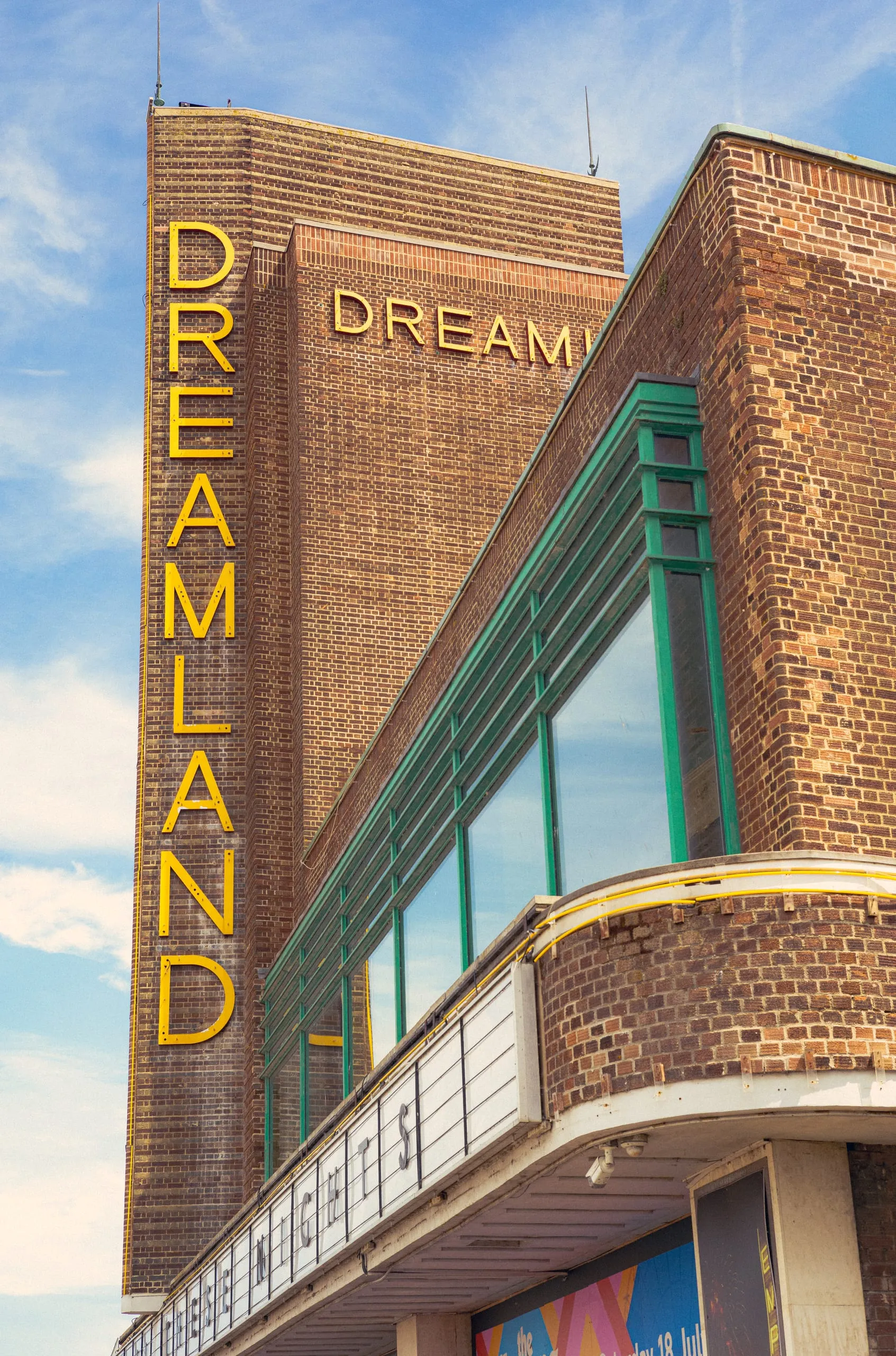 The art deco front building of Dreamland