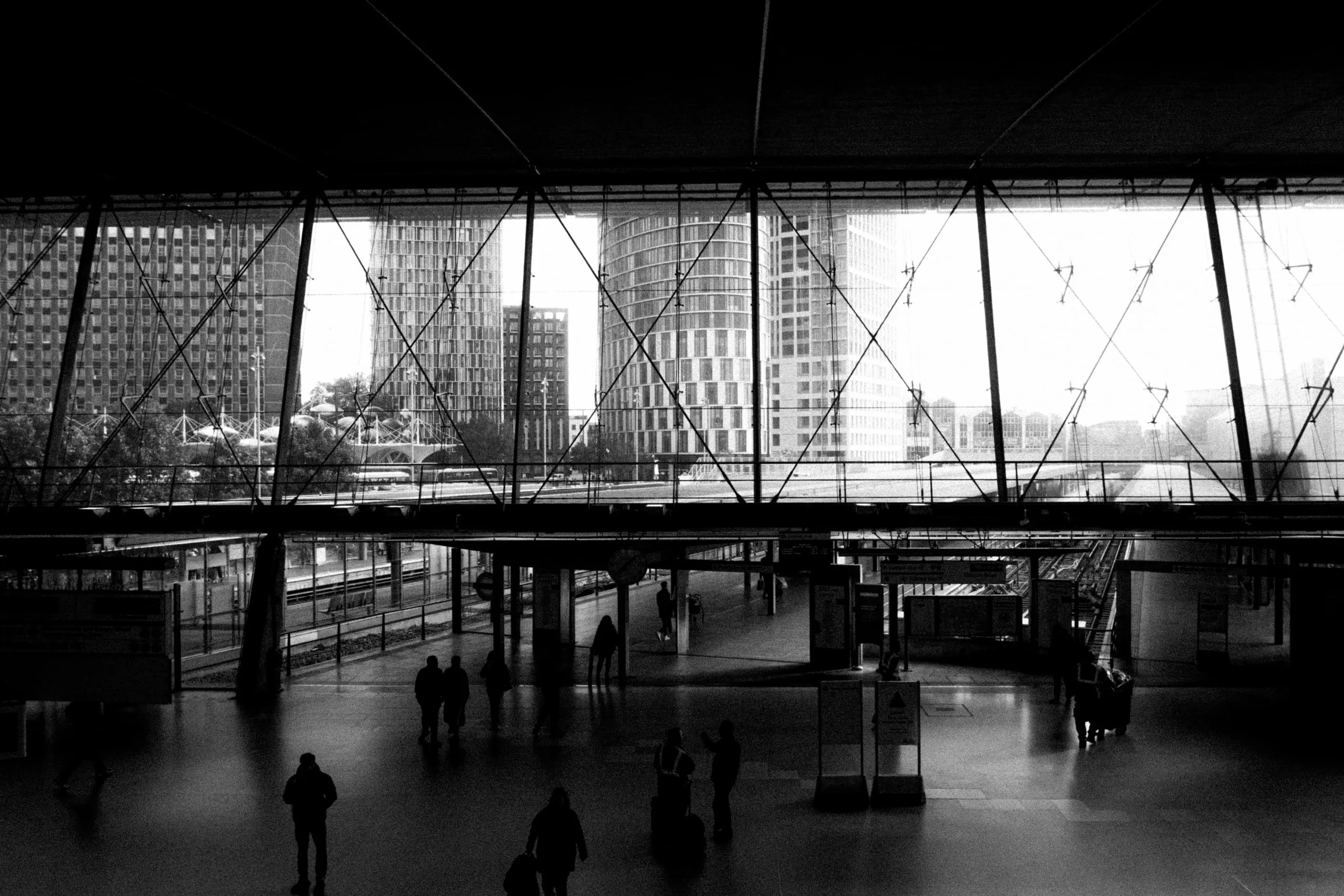 Commuters cross the concourse of Stratford Station